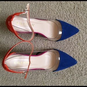 Color block pumps✨💙💜🍊